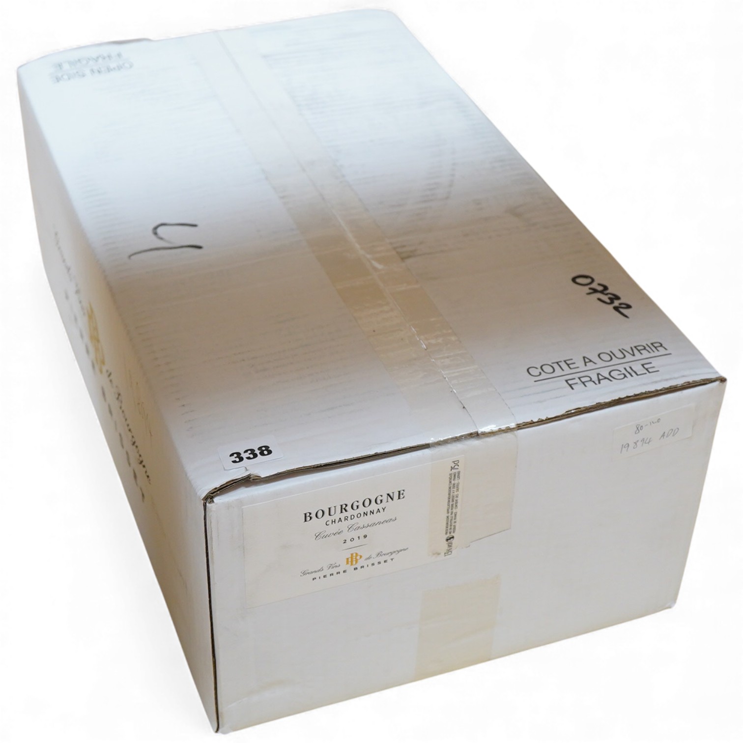 Pierre Brisset Bourgogne Chardonnay, 2019, case of twelve bottles